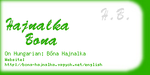 hajnalka bona business card